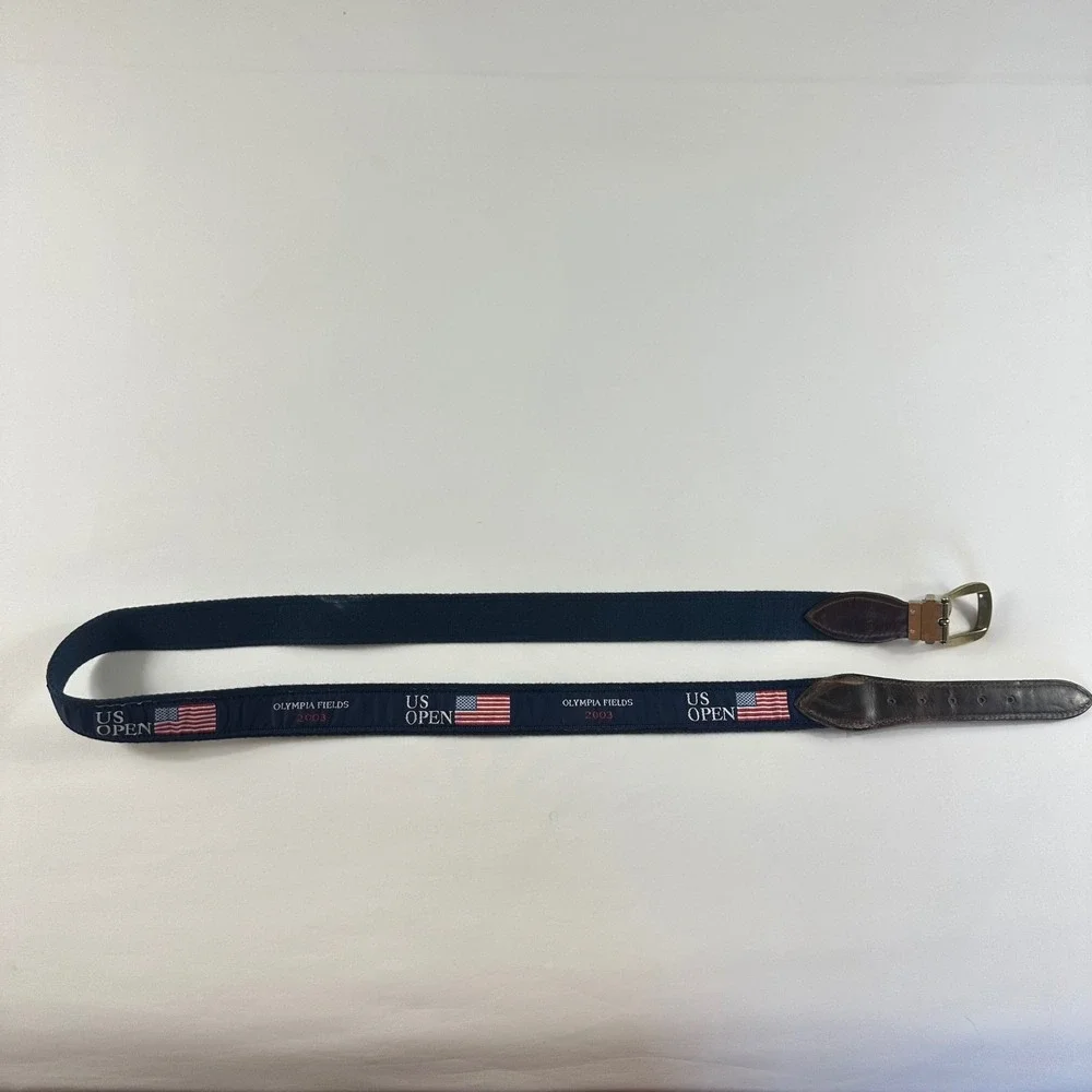 US Open Olympia Fields 2003 Golf‎ Belt Mens Size 48/120 Leather Trim